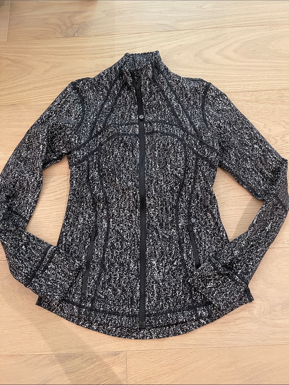 lululemon athletica Black & White Marled Full-Zip Utility Jacket
